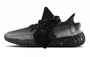 Adidas Originals Yeezy Boost 350 V2 Anti-Slip And Wear-Resistant Lightweight Low-Top Casual Shoes Unisex Black White