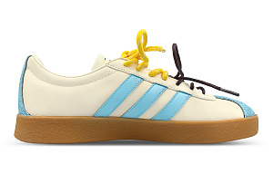 Adidas Neo VL Court 2.0 Low-Top Skateboard Shoes Unisex Beige Blue Brown 1 2686903