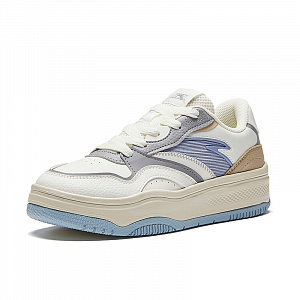 Anta Street Play Series Anti Slip Wear Resistant Low Top Skateboard Shoes Women's White Gray Blue 1 2687127