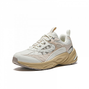 Anta Cushioning Anti-Slip And Wear-Resistant Low-Top Casual Running Shoes Women's White Beige 1 2687216