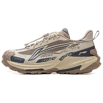 LiNing Elegance 2.0 Shock Absorbers Low Top Outdoor Hiking Shoes Unisex Taupe