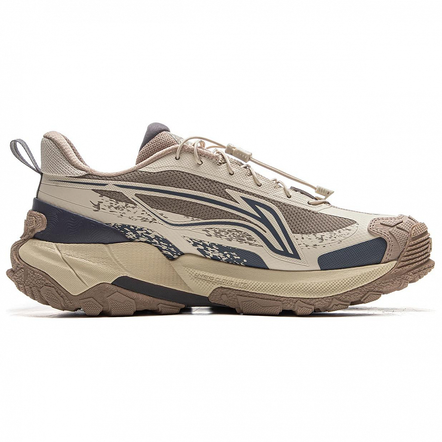 LiNing Elegance 2.0 Shock Absorbers Low Top Outdoor Hiking Shoes Unisex Taupe