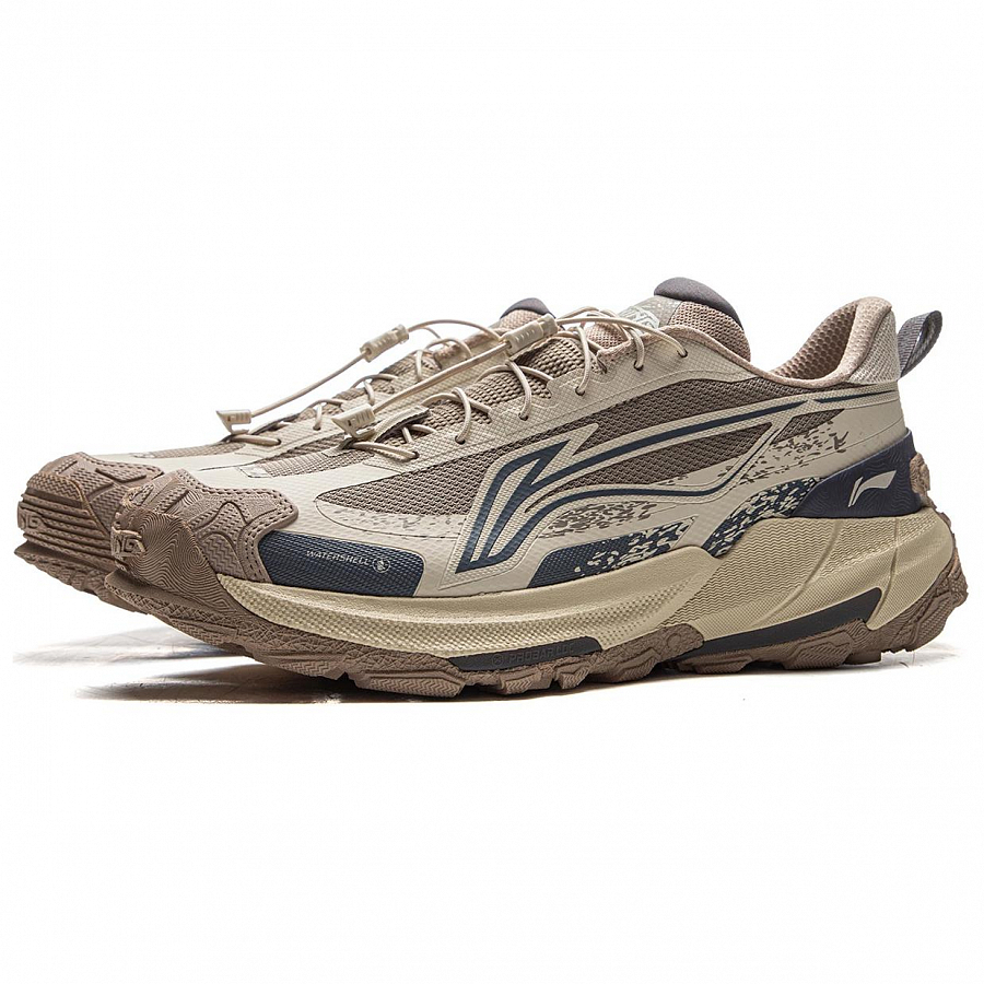 LiNing Elegance 2.0 Shock Absorbers Low Top Outdoor Hiking Shoes Unisex Taupe