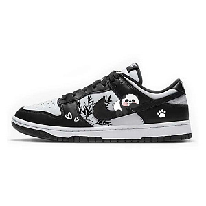 Nike Dunk Slip Resistant Cushioning Wear Resistant Breathable Low Top Skateboard Shoes GS Black White