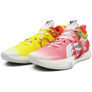 LiNing Speed 8 Premium Cushioning, Slip Resistant, And Abrasion Resistant Low Top Basketball Shoes Men's Pink Yellow