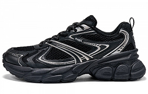 Kappa Anti-Slip Wear-Resistant Breathable Height Increasing Low-Top Chunky Sneakers Unisex Black