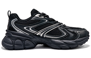 Kappa Anti-Slip Wear-Resistant Breathable Height Increasing Low-Top Chunky Sneakers Unisex Black 1 2688820