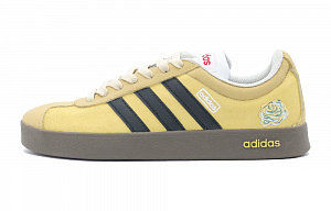 Adidas VL Court 2.0 Skateboard Shoes Unisex Low top Light Yellow