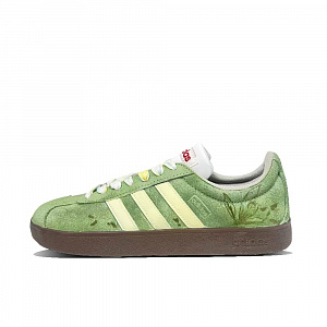 Adidas VL COURT 2.0 Green Butterfly Slip Resistant Low top Skateboard Shoes Unisex Green