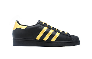 Adidas Originals SUPERSTAR Black Gold Heart Low-Top Skateboard Shoes Unisex Black Gold 1 2689268