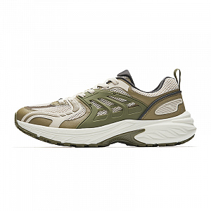 Anta Lightweight Low-Top Casual Running Shoes Men's Mud Sand Gray Dried Wood Color