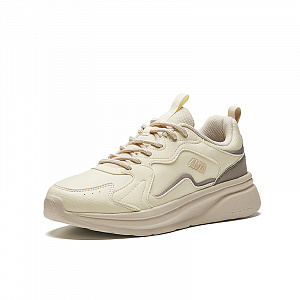 Anta Anti Slip Wear Resistant Low Top Casual Shoes Women's Light Beige White 1 2689673