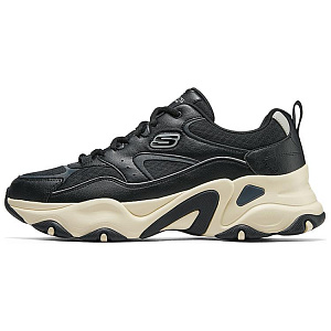 Skechers DLITES Low Top Chunky Sneakers Men's Black