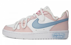 Nike Court Borough Dream Macarons Anti-Slip Wear-Resistant Low-Top Skateboard Shoes GS Pink Blue White