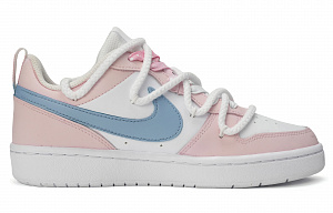 Nike Court Borough Dream Macarons Anti-Slip Wear-Resistant Low-Top Skateboard Shoes GS Pink Blue White 1 2690218