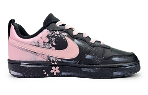 Nike Court Borough Slip-Resistant Low-Top Skateboard Shoes GS Black Pink 1 2690269