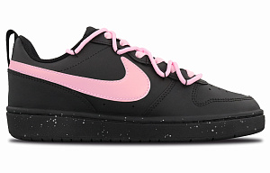 Nike Court Borough 2 Cream-Filled Dark Chocolate Anti-Slip Wear-Resistant Low-Top Skateboard Shoes Women's Black Pink 1 2690424