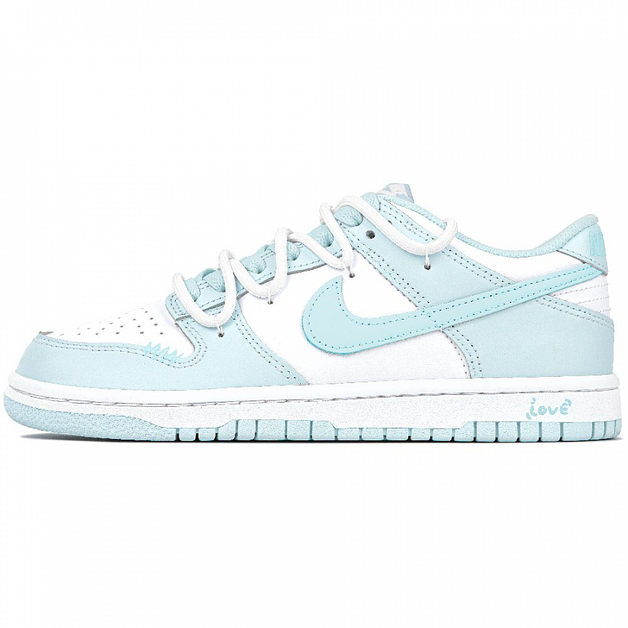 Nike Dunk Low Ice Cool Dew Slip Resistant And Breathable Low Top Skateboard Shoes GS Blue White купить в интернет-магазине Yoocart с быстрой доставкой по России.