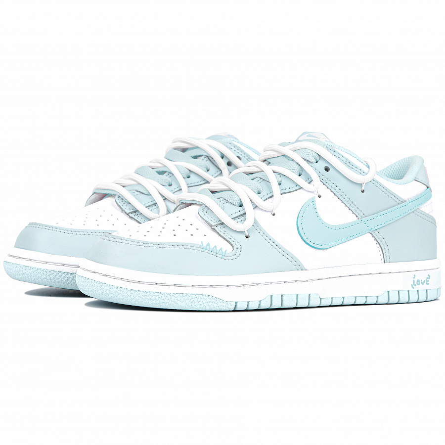 Nike Dunk Low Ice Cool Dew Slip Resistant And Breathable Low Top Skateboard Shoes GS Blue White купить в интернет-магазине Yoocart с быстрой доставкой по России.