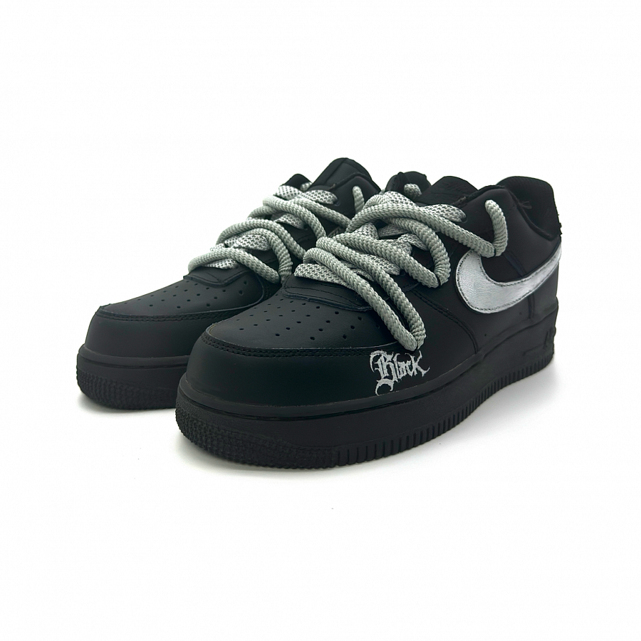 Nike Air Force 1 Slip Resistant Low Top Skateboard Shoes Unisex Black Silver купить в интернет-магазине Yoocart с быстрой доставкой по России.
