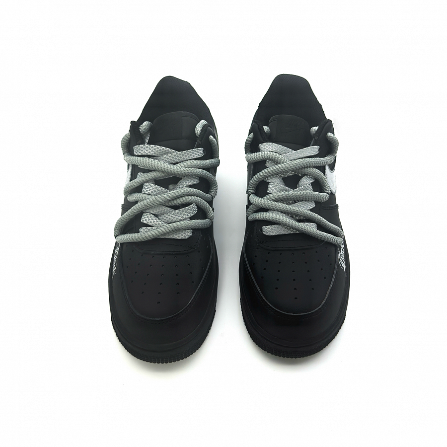 Nike Air Force 1 Slip Resistant Low Top Skateboard Shoes Unisex Black Silver купить в интернет-магазине Yoocart с быстрой доставкой по России.