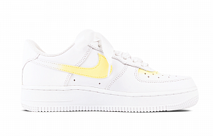 Nike Air Force 1 Anti-Slip And Wear-Resistant Lightweight Low-Top Skateboard Shoes Women's Yellow White 1 2691147