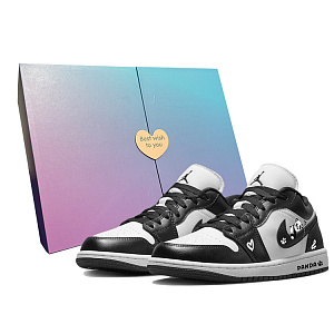 Jordan Air Jordan 1 Vintage Basketball Shoes Women's Low top Black/White