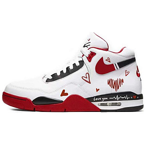 Nike Flight Legacy Vintage Basketball Shoes Unisex Mid top Red/White 1 2691227