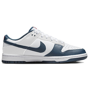 Nike Dunk Anti-Slip Wear-Resistant Low-Top Skateboard Shoes Men's White Navy Blue 1 2691574