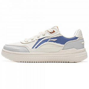 LiNing Qingyun Cushioning, Wear Resistant Low top Skateboard Shoes Women's White Blue