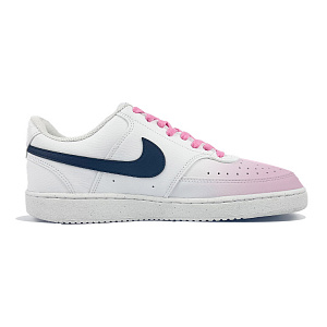 Nike Court Vision Slip Resistant Shock Absorbers Low Top Skateboard Shoes Men's White Pink 1 2691773