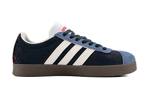 Adidas Neo Vl Court Classic Anti Slip Wear Resistant Low Top Skateboard Shoes Unisex White Blue 1 2692291
