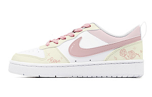 Nike Court Borough Anti-Slip Wear-Resistant Low-Top Skateboard Shoes GS Pink Yellow 1 2692465