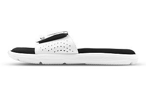 Under Armour Ignite Slip-Resistant Abrasion-Resistant Slide Slippers Men's Black White 1 2692591
