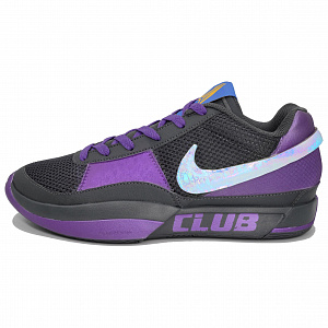 Nike Ja 1 Moisture Wicking Coverage Quick Dry Low Top Basketball Shoes Men's Black Purple 1 2692653
