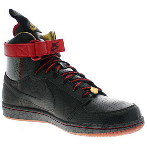 Mighty Crown x Nike Slip Resistant Abrasion Resistant High top Skateboard Shoes Unisex Black Red 1 2692784
