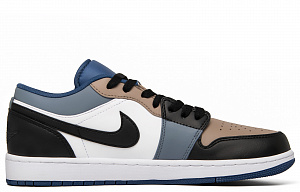 Jordan Air Jordan 1 Slip Resistant Abrasion Resistant Low top Vintage Basketball Shoes Men's Black Blue Brown 1 2692952