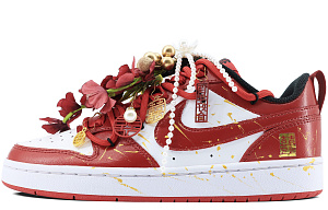 Nike Court Borough Anti-Slip Wear-Resistant Low-Top Skateboard Shoes GS Red 1 2693293