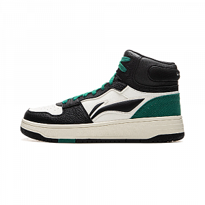 LiNing Tianji SOFT HI Anti-Slip Wear-Resistant Mid-Top Skateboard Shoes Men's White Black Green