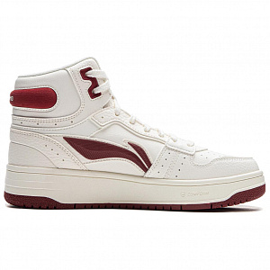 LiNing Tianji SOFT HI Anti Slip Wear Resistant Mid Top Skateboard Shoes Women's White Red 1 2693426