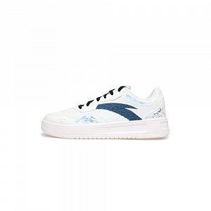Anta Canglan Sky Dragon Spirit Slip Resistant Shock Absorbers Low Top Skateboard Shoes Men's White Blue