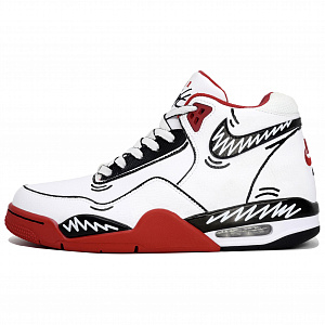 Nike Flight Legacy Mid Top Vintage Basketball Shoes Unisex Red White Black 1 2693514