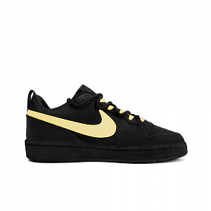 Nike Court Borough Grilled Coconut Flakes Junzi Non-slip Lightweight Low-Top Skateboard Shoes GS Black Yellow 1 2694100
