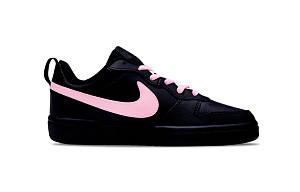 Nike Court Borough Dark Night Pink Nail Non-slip Lightweight Low-Top Skateboard Shoes GS Black Pink 1 2694116