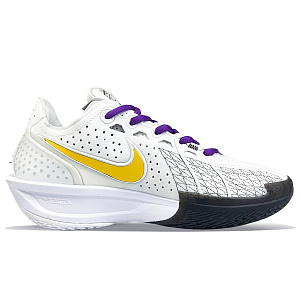 Nike Air Zoom G.T. Cut 3 Wear-Resistant Low-Top Basketball Shoes Unisex White Purple 1 2694546