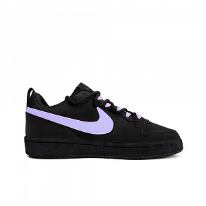 Nike Court Borough Non-slip Lightweight Low-Top Skateboard Shoes GS Black Purple 1 2694560