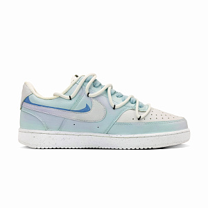 Nike Court Vision 1 Coverage Anti-Slip And Wear-Resistant Low-Top Skateboard Shoes Men's Light Blue 1 2694600