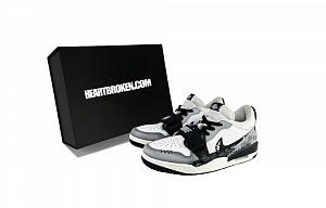 Jordan Legacy 312 Vintage Basketball Shoes Men's Low top Black White Gray