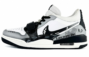 Jordan Legacy 312 Vintage Basketball Shoes Men's Low top Black White Gray 1 2694834