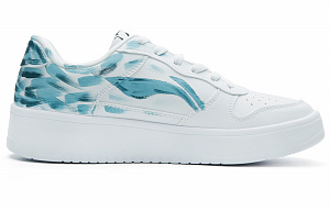 LiNing Anti Slip Wear Resistant Low Top Skateboard Shoes Men's White Blue 1 2694912